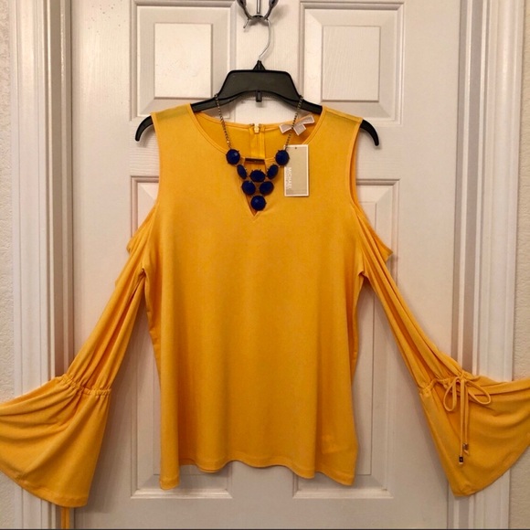 Michael Kors Tops - Women’s Michael Kors Yellow Bell Sleeve Blouse